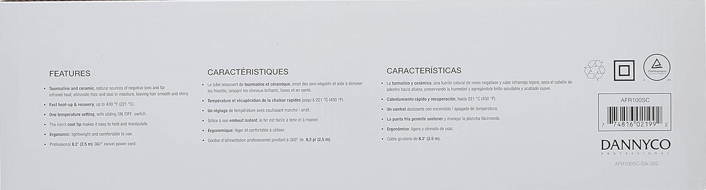 Hot Tool Avanti Freeplay Tourmaline and Ceramic Curling Iron, 1 inch barrel