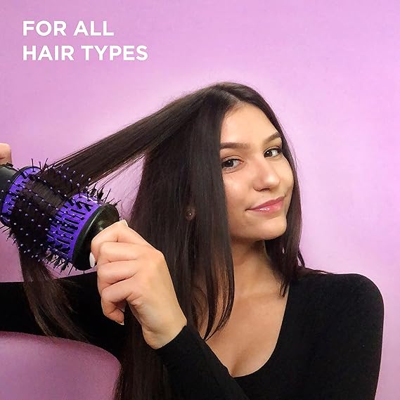 The Knot Dr. for Conair Detangling Hot Air Brush, Wet/ Dry Styler, Blow Dryer Brush in Purple