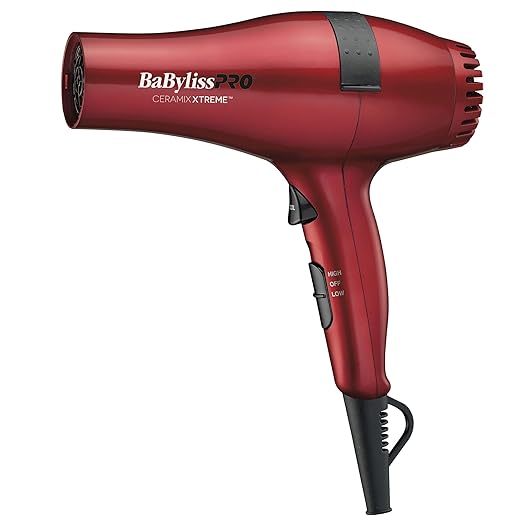 BaBylissPRO Ceramix Xtreme Ceramic Hairdryer, 1 , Red (OPEN BOX & TEXTED)