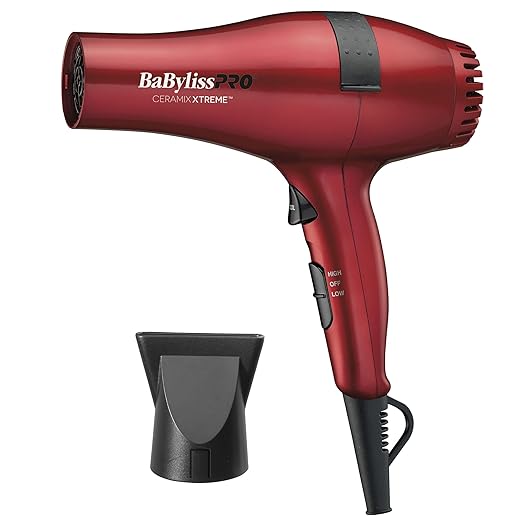 BaBylissPRO Ceramix Xtreme Ceramic Hairdryer, 1 , Red (OPEN BOX & TEXTED)