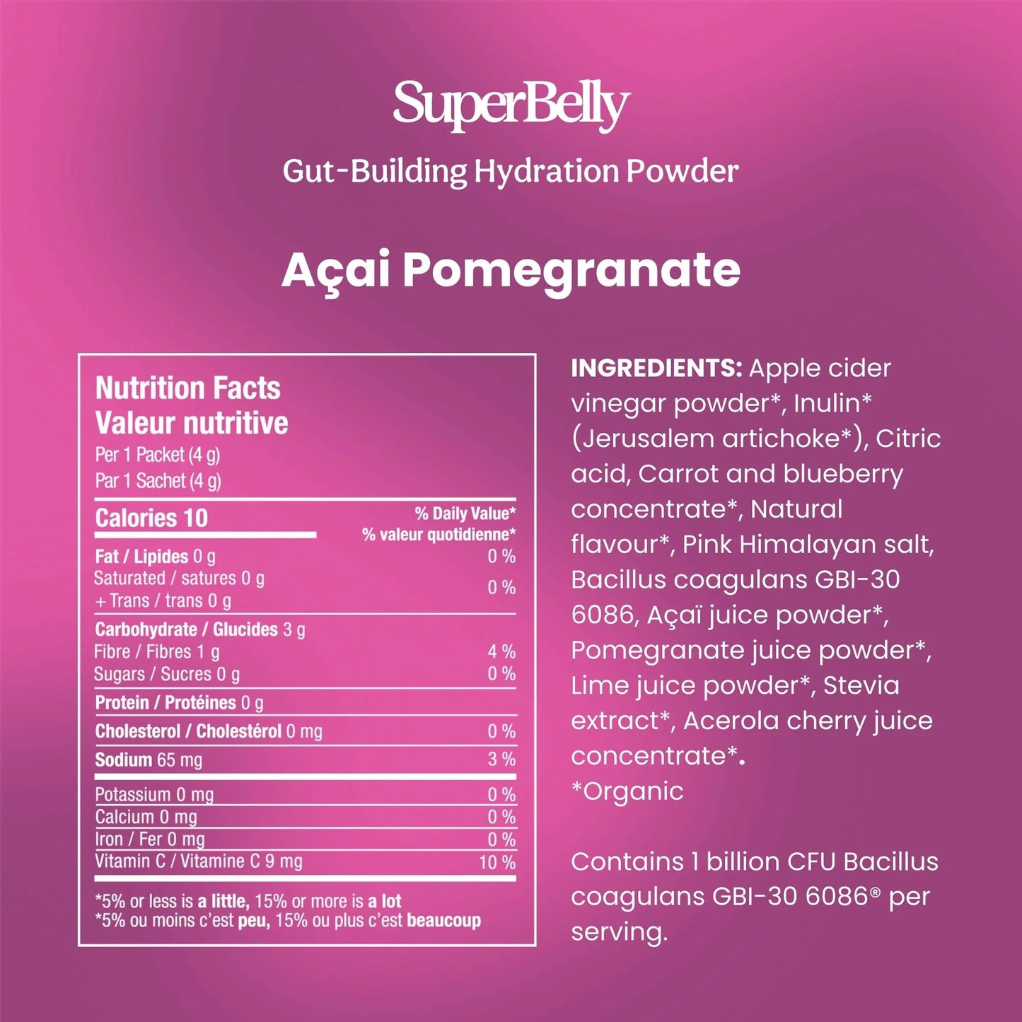 SuperBelly Açai Pomegranate 15 Sachets