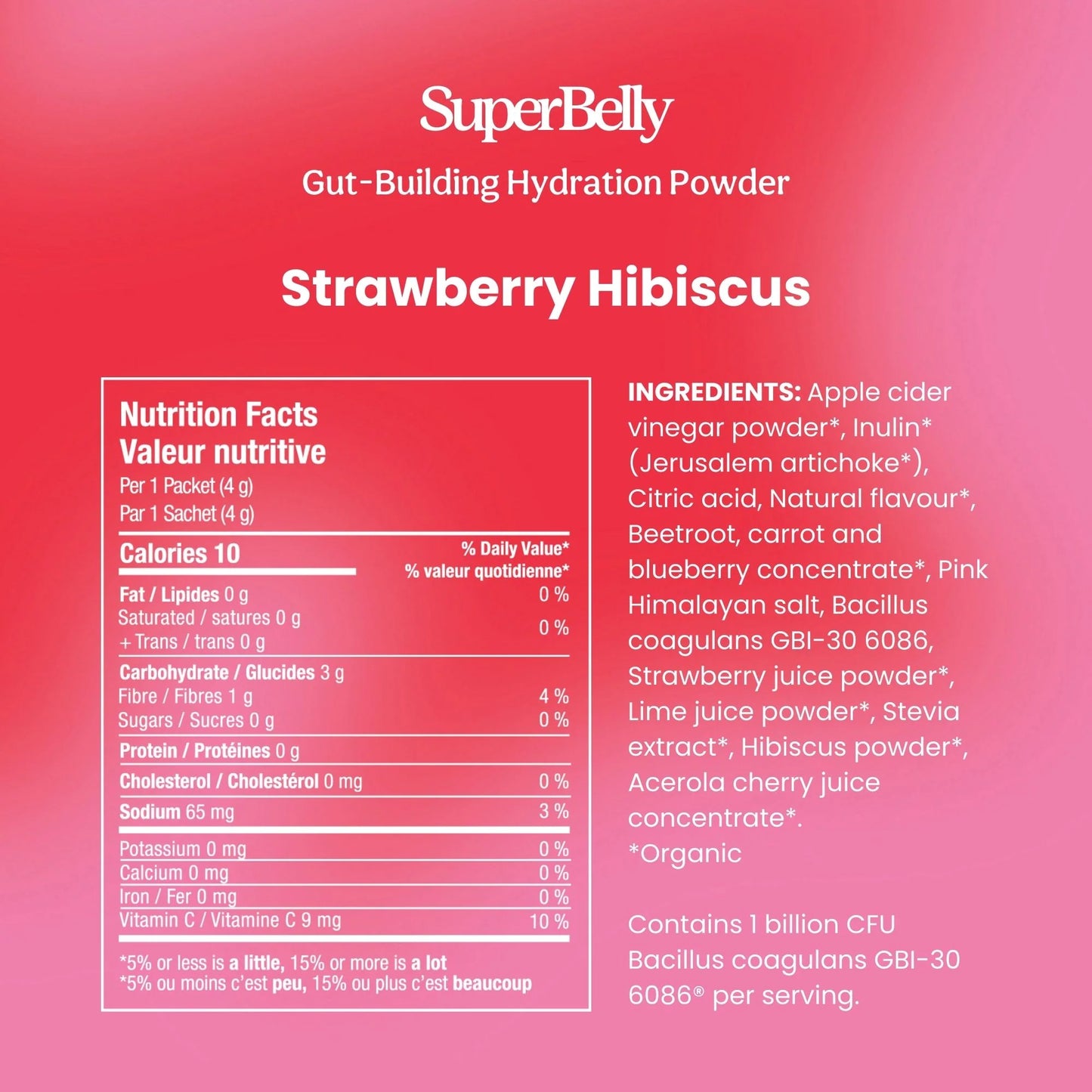 Blume SuperBelly – Strawberry Hibiscus – 15 x 4g